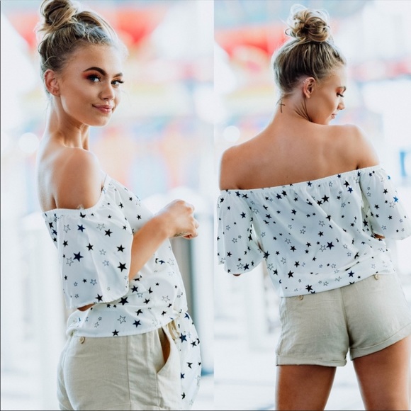 Stars Off The Shoulder Top - Picture 2 of 3